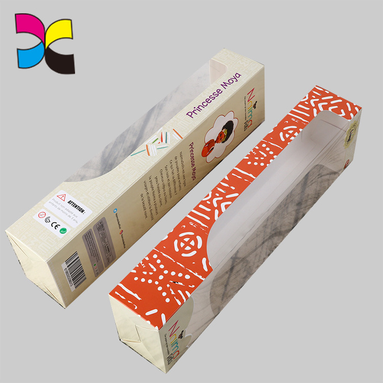 High quality custom design cute dolls packaging boxes with transparent window