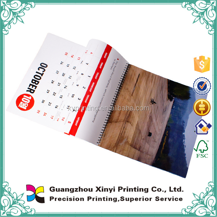 365 Days Desk wall calendar customized OEM art paper printing Calendar