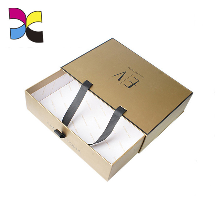 Customized Large Custom Luxury Gift Slide Boxes Packing Rigid Cardboard Drawer Box Packaging With Sliding Cover