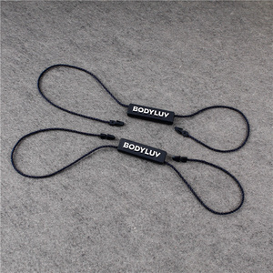 Custom Fashion Free Design Pvc Plastic Paper Garment clothing tag string fabric Hangtag String With Own Logo Clothing Hangtag