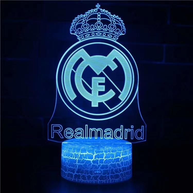 Acrylic Football Club 3d lamp LED  Soccer Night Light