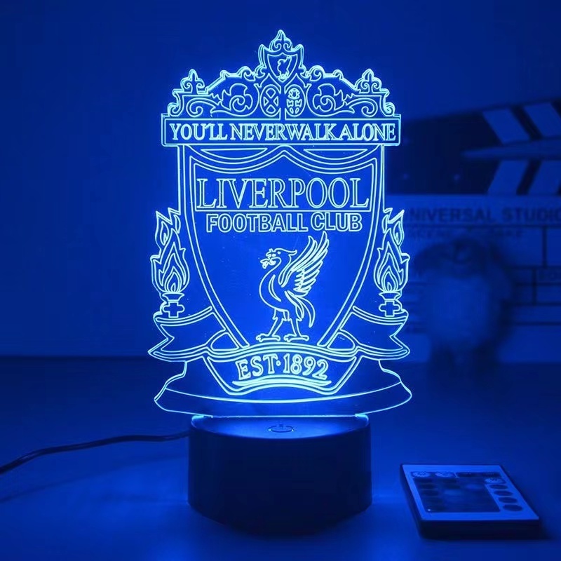 Acrylic Football Club 3d lamp LED  Soccer Night Light