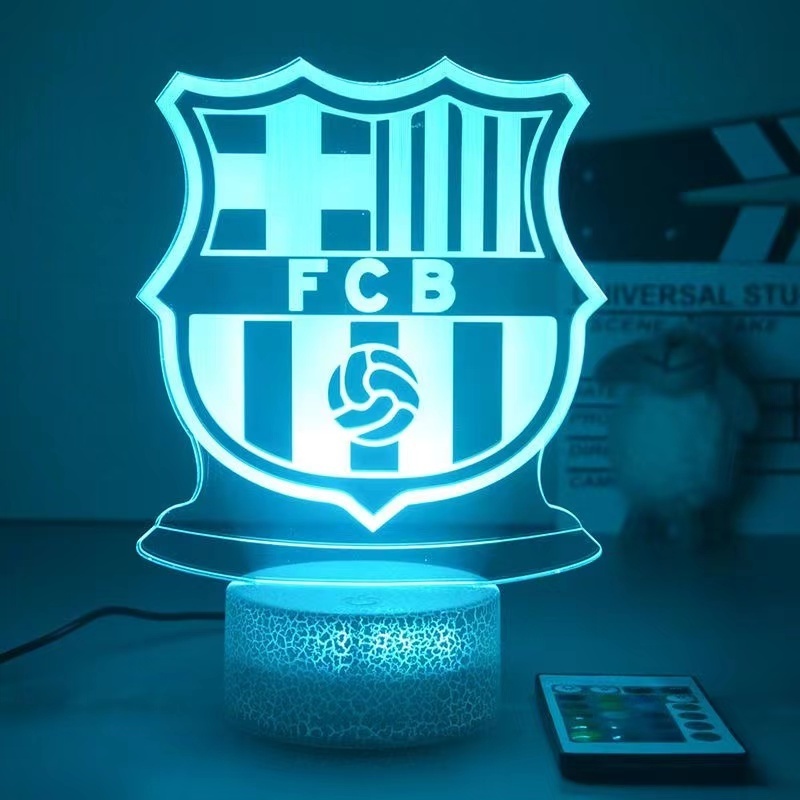 Acrylic Football Club 3d lamp LED  Soccer Night Light