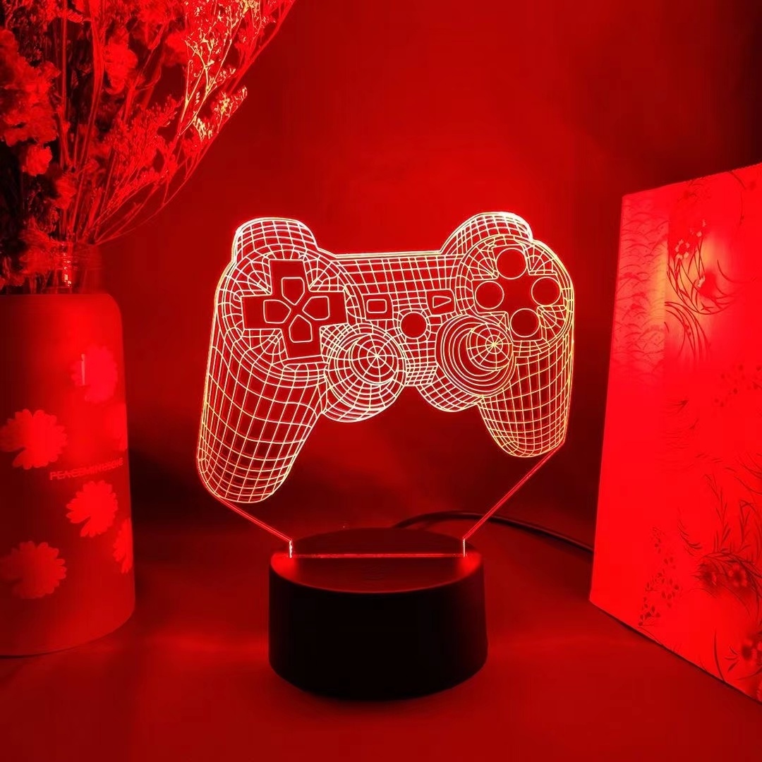 PS4 logo Remote Control  16 color changing acrylic led night light