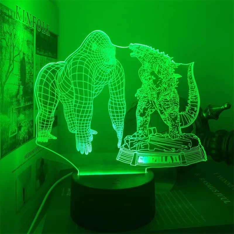 Godzilla  table lamp  Smart LED 3D Night Lamp