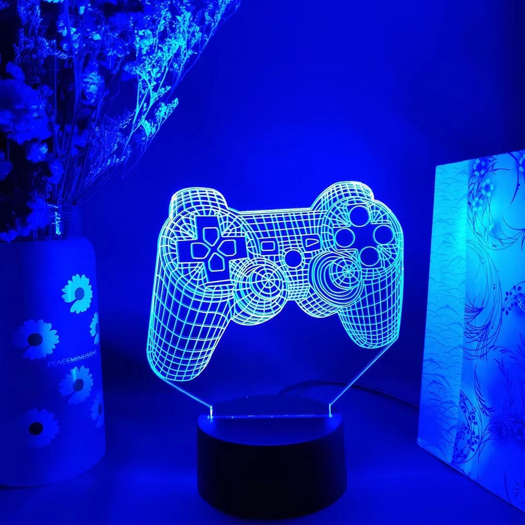 PS4 logo Remote Control  16 color changing acrylic led night light