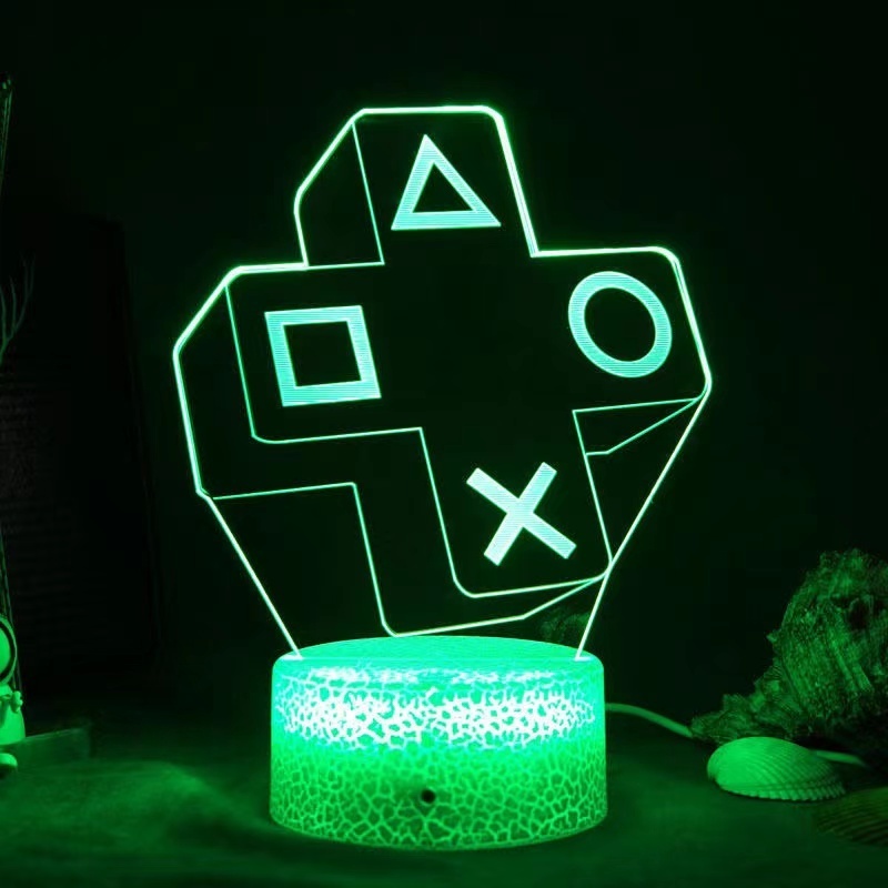 PlayStation Gaming Room Desk Setup Lighting Decor