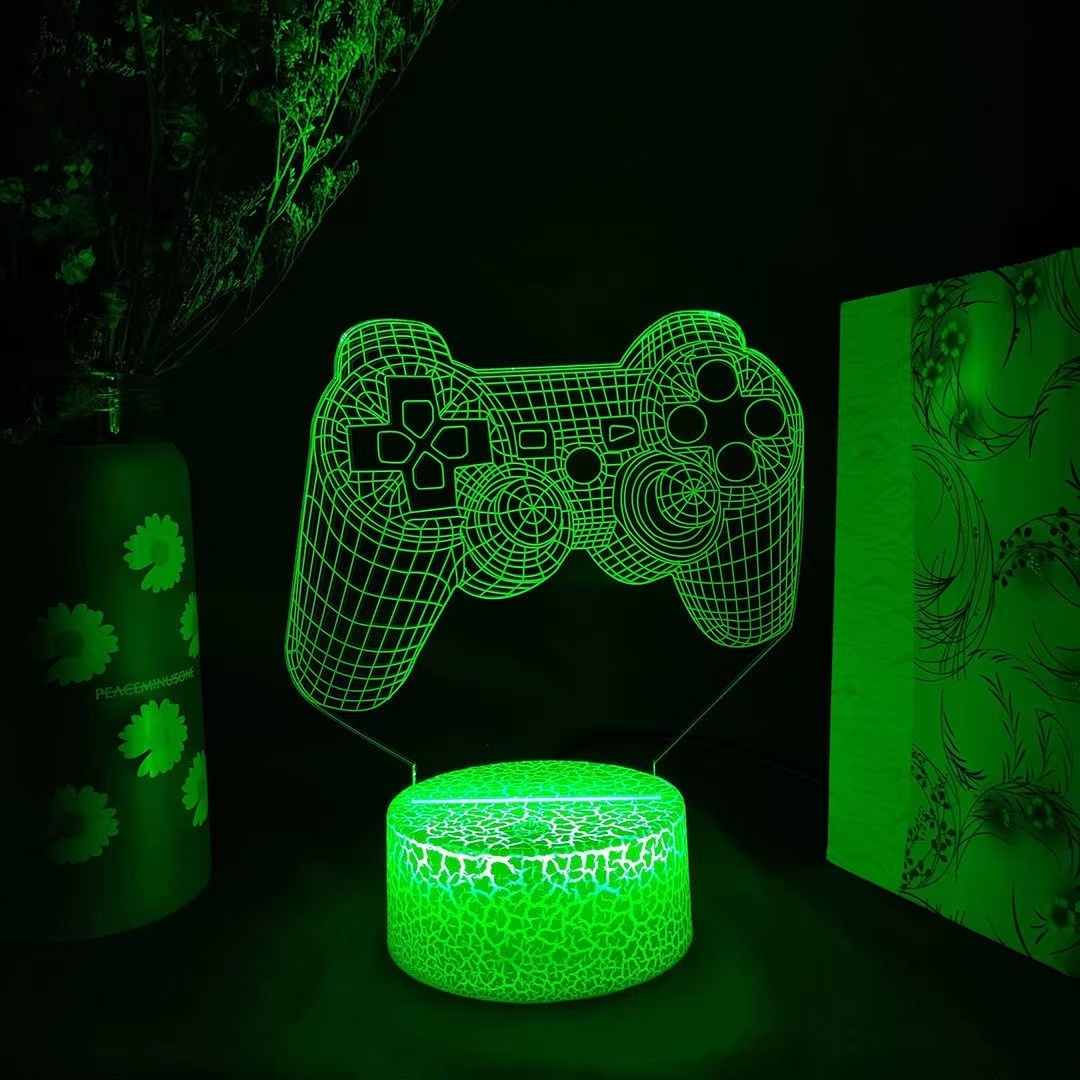 PS4 logo Remote Control  16 color changing acrylic led night light