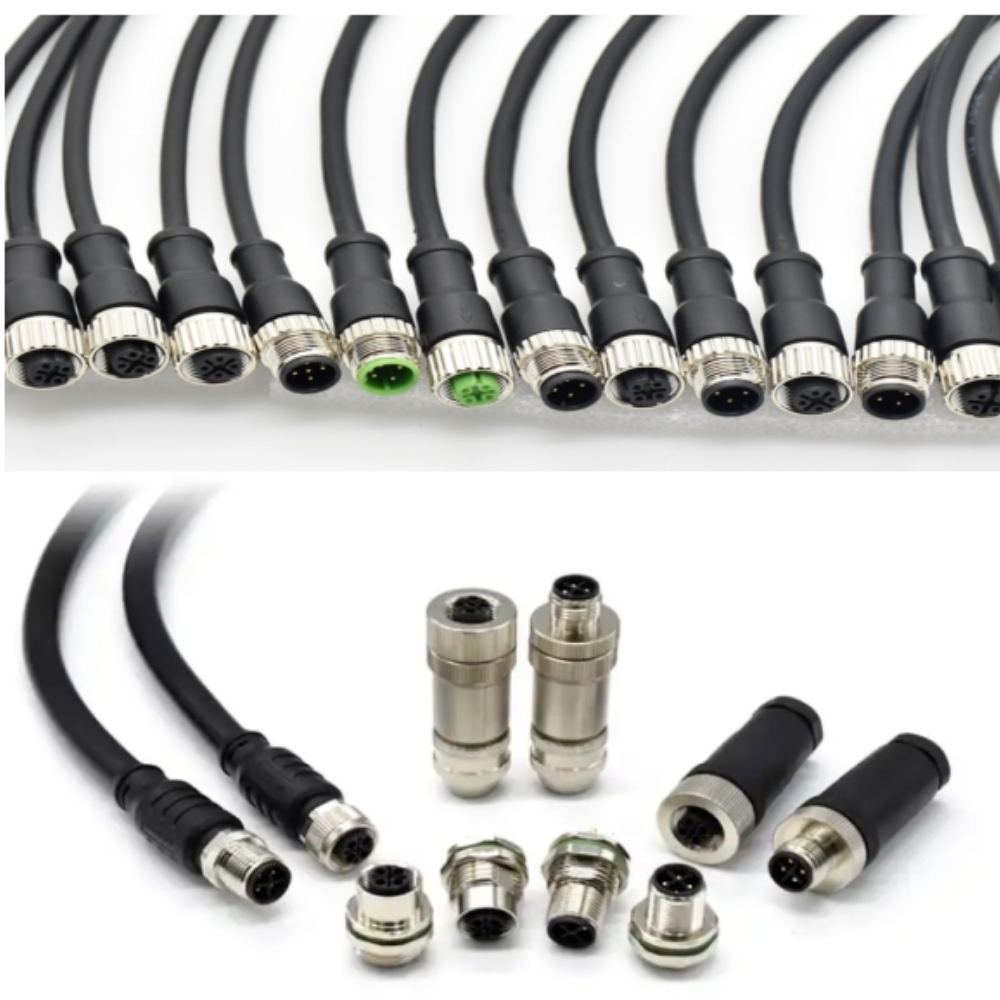 Custom Aviation Cable 2 3 4 5 6 8 10 12 17 Pin A B C D Coding Code IP67 IP68 Waterproof Circular Connector M12 Cable