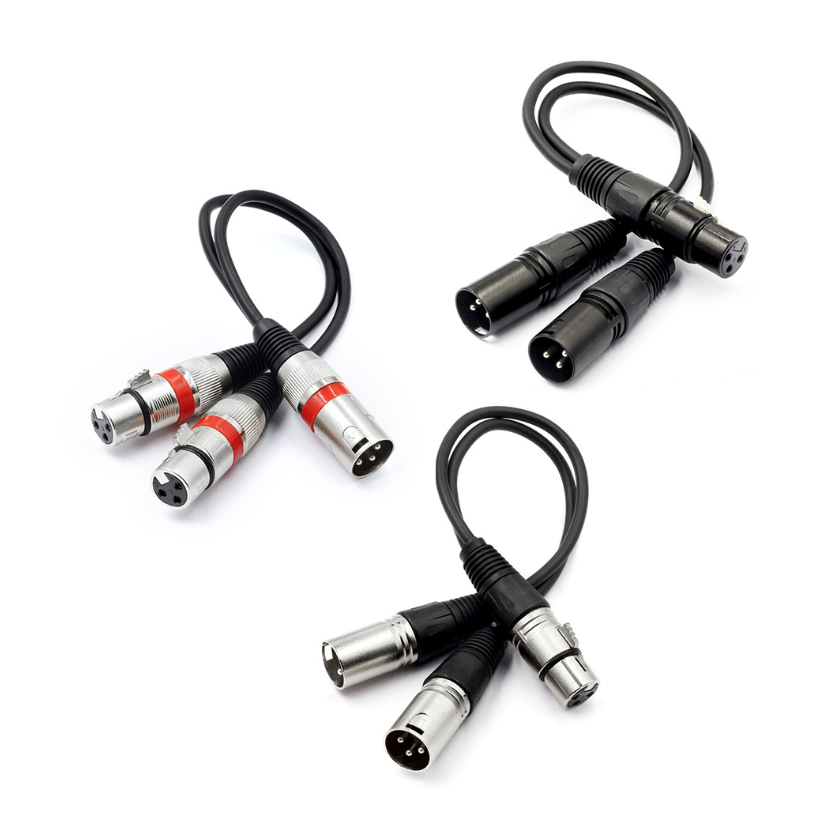 Good Quality 3PIN XLR Y Cable Splitter 1 Female To 2 Male XLR Cable