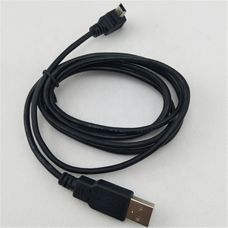 Nickel Plated Shielded USB A  Male to MINI 5p Cable USB 2.0 Data Cable For Mobile Phone Camera