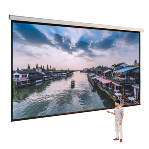 XY Screen Huge Size 250 inch Electric Projection Screen 4K Tubular Motor Projector Screen With Remote Control