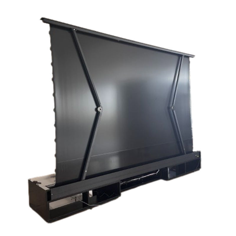 XYScreen UST Projector TV Cabinet Soild Wooden with Built up Rising Motorized Projector Screen