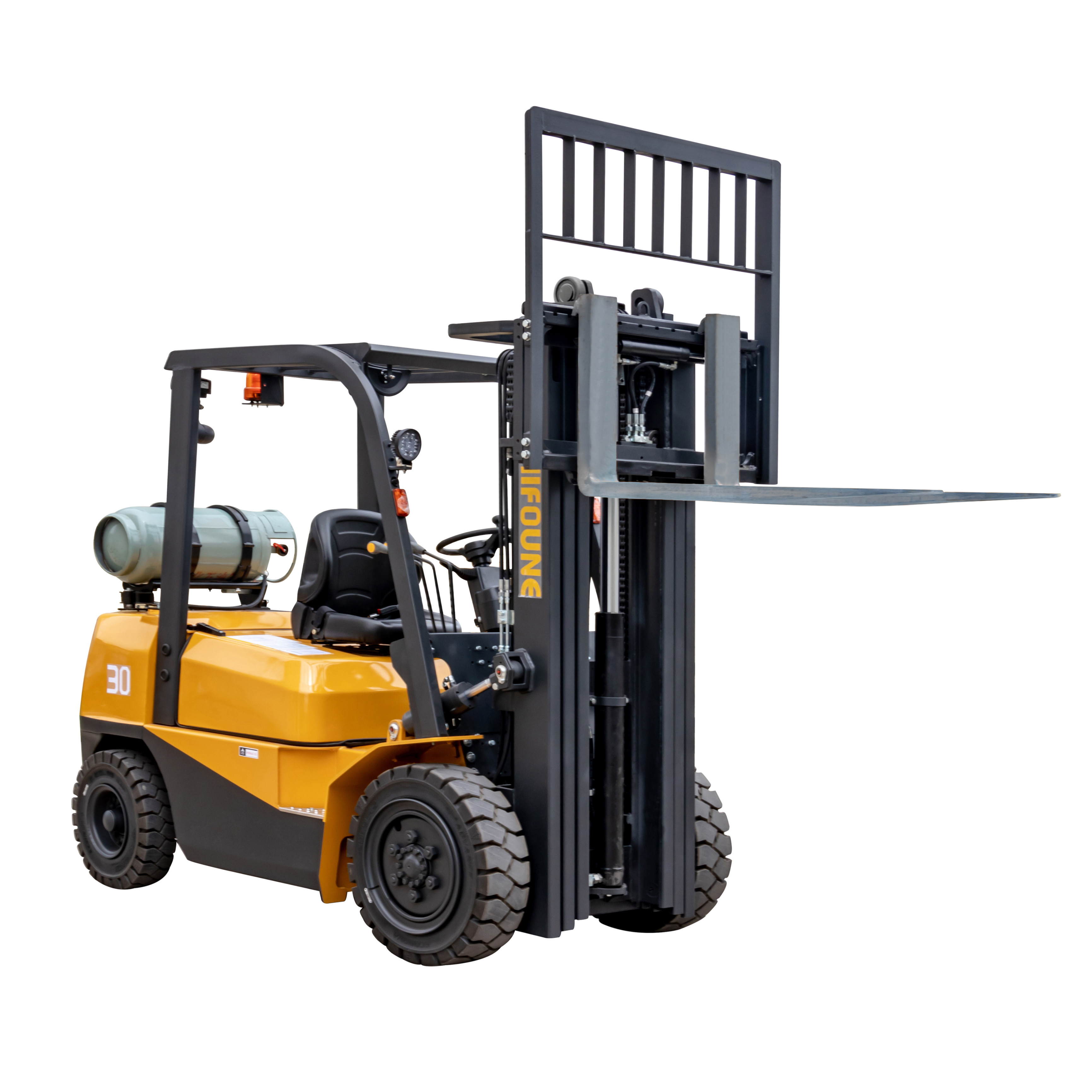 Very Light 15 Inch 17 Meter 6m Forklift Truck 2.5t 3 T 2 3.5 5 10 24 Ton 30-ton 8ton 15ton 25 Tone With Tires Solid Closed Cabin