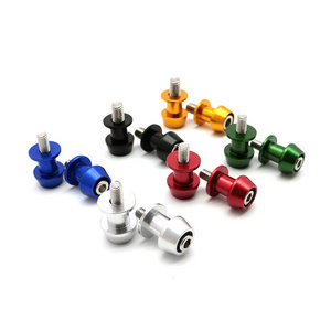 Colorful 6mm 8mm 10mm Motorcycle Scooter universal CNC aluminum Swing arm spools slider Screw