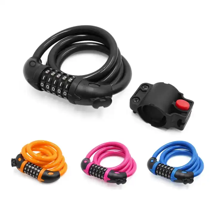 Secure Resettable Combination Bike Cable Lock MTB Mountain Bike Lock  Combination Lock