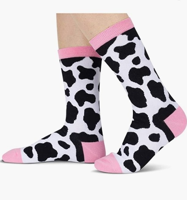 Cow cartoon cotton socks cute jacquard interesting fashion unique design. Soft and elastic, comfortable and healthy