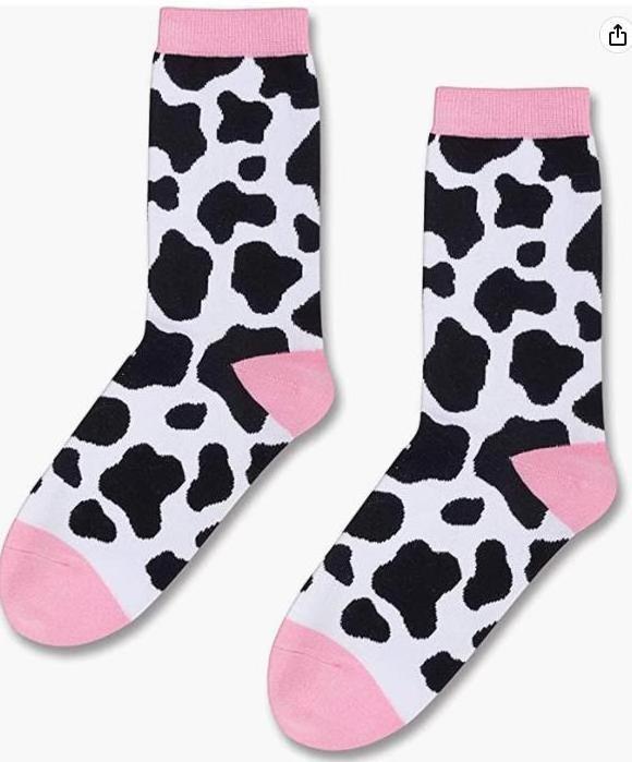 Cow cartoon cotton socks cute jacquard interesting fashion unique design. Soft and elastic, comfortable and healthy