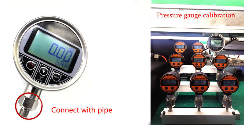 Double screen display  Battery-Powered High Accuracy Hydraulic Digital  Data logger Pressure gauge