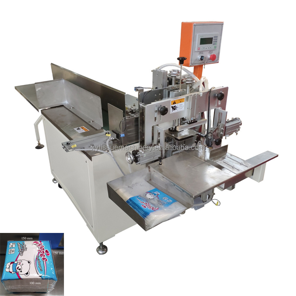 Semi Automatic Plastic Bags Serviette / Toilet Roll / Napkin Paper / Facial Tissue / Hand Towel Packing Sealing Machine