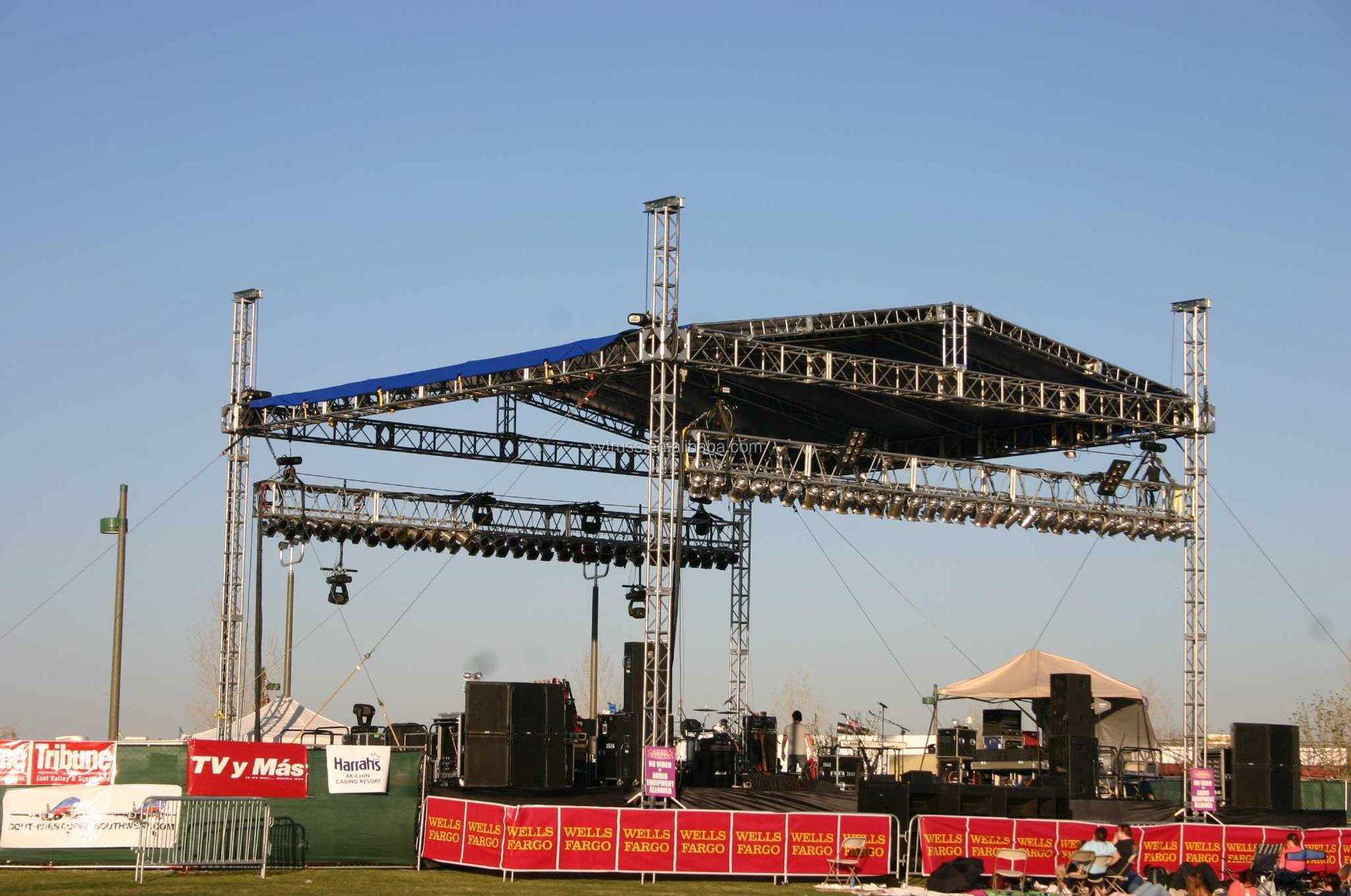 aluminum outdoor concert canopy stage truss