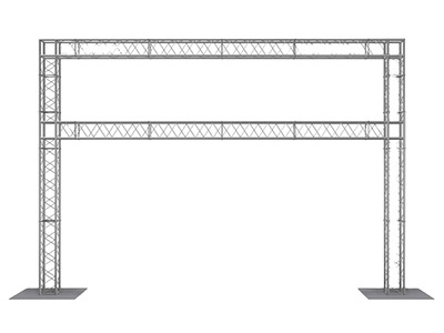 trade show array dj booth aluminum roof bolt spigot 300mm square truss