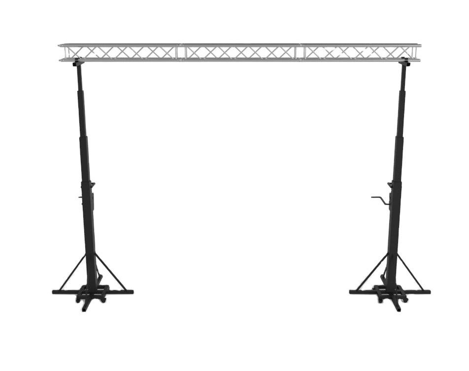 Hot sale 250kg heavy duty truss tower lift 6.5m mobile portable led lighting tower with T-bar