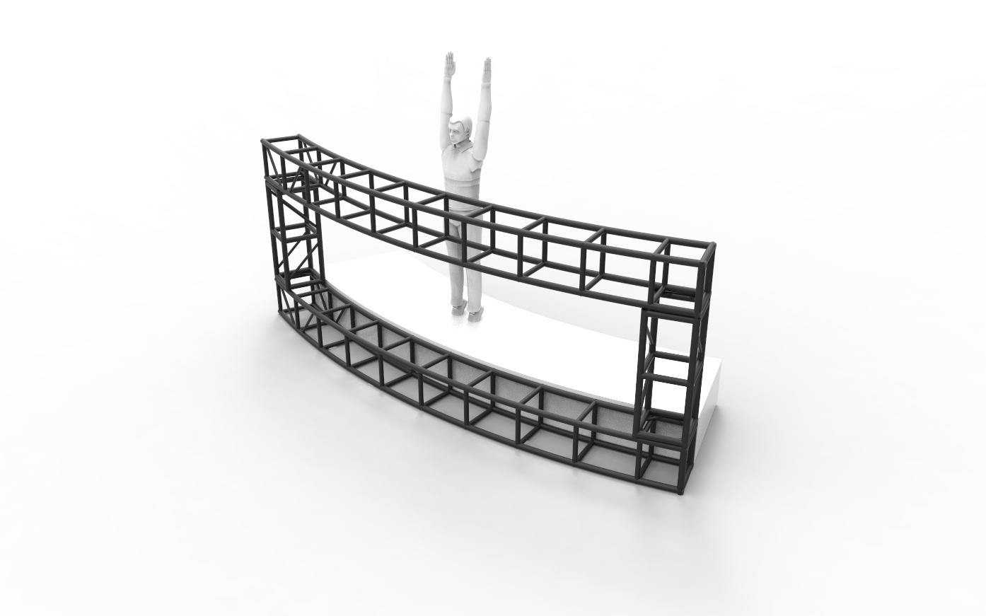 arc DJ truss mobile table for concerts