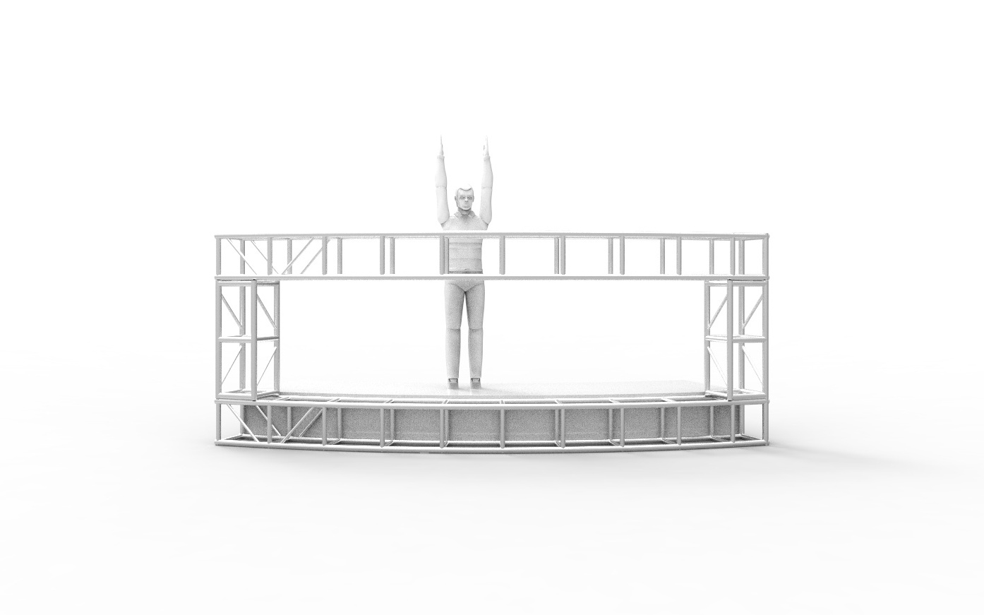 arc DJ truss mobile table for concerts