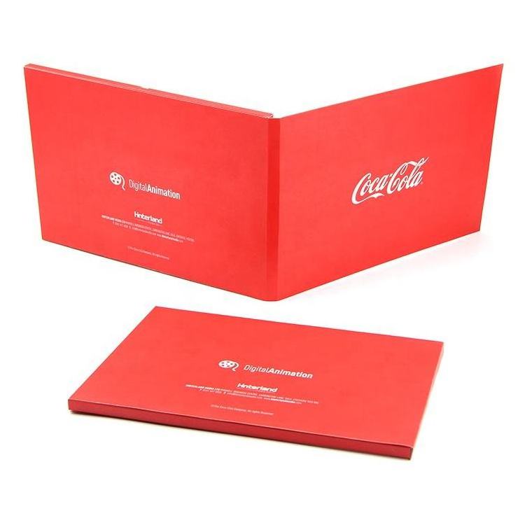 7 inch video business card video mailable greeting card with 4.7 inch HD lcd screen box custom video brochure