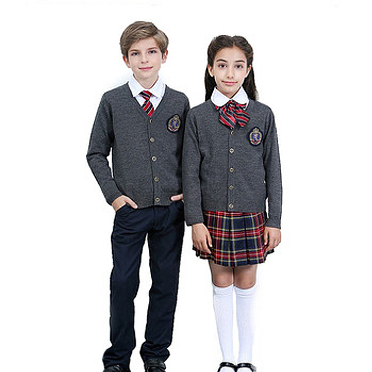 School Uniform white Short Sleeve Uniforms shirts and Skirts for Girls