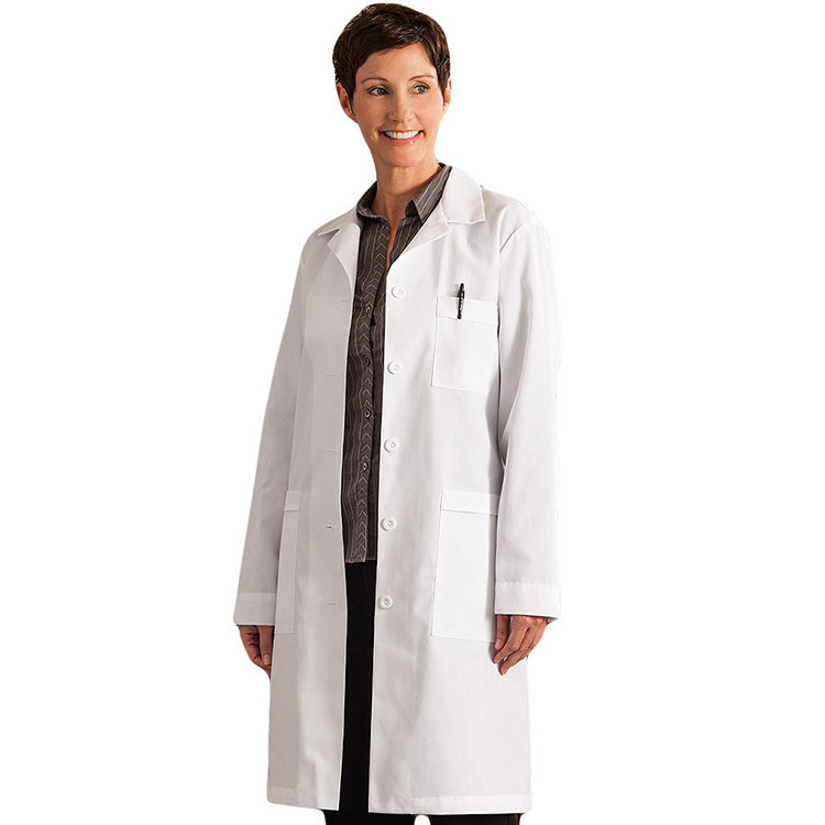 long sleeve full length hospital medical uniforms doctor smock/lab coat, unisex, XXS 4X-large, white