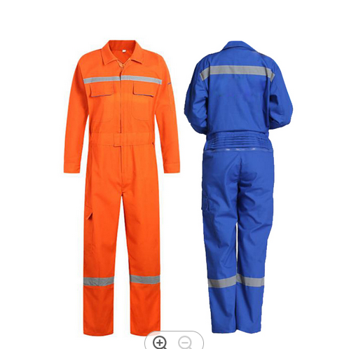 Men's Long Sleeve Mechanic Work Jumpsuit with Multi Pockets Cotton Blend Workwear