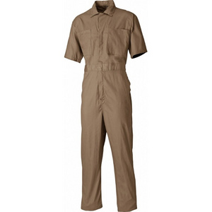 Mens 65%polyester 35%cotton short Sleeve Basic Blended Work Coverall Lightweight Summer Coveralls For Men