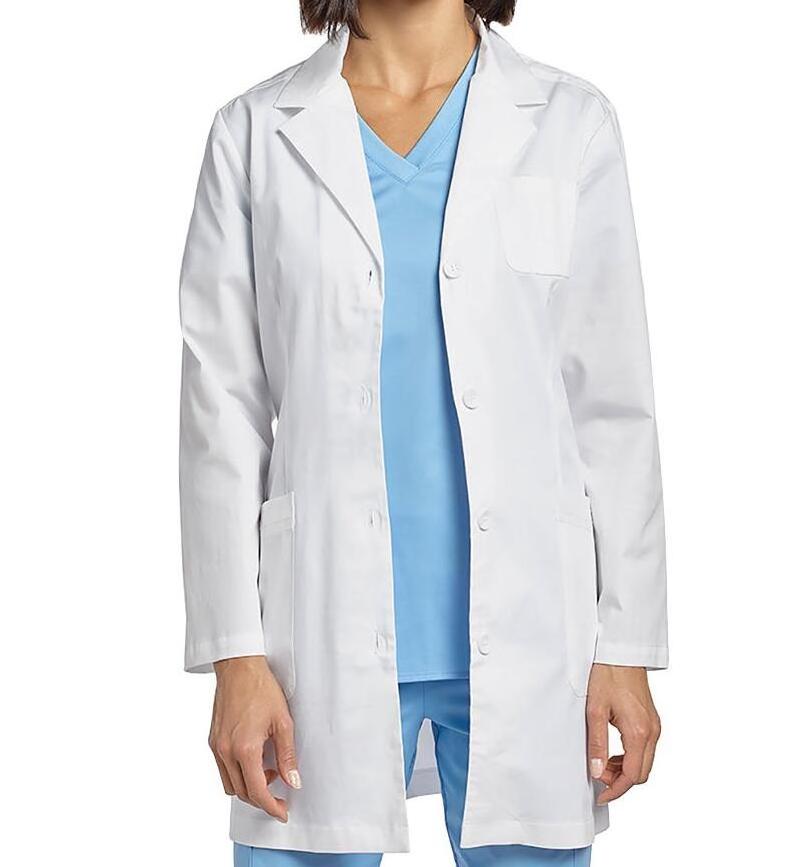 long sleeve full length hospital medical uniforms doctor smock/lab coat, unisex, XXS 4X-large, white