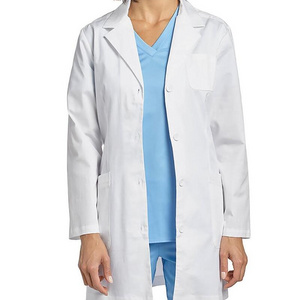 long sleeve full length hospital medical uniforms doctor smock/lab coat, unisex, XXS 4X-large, white