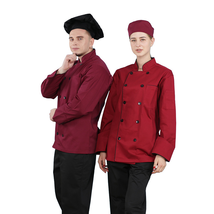 Basic Chef Uniform Jacket Hotel Kitchen Staff Uniform Cook Uniform