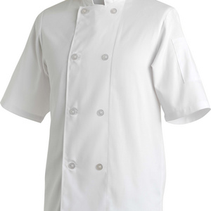 Summer Cool Mesh Back Chef Jacket Short Sleeves Chef Coats with Mesh Underarms