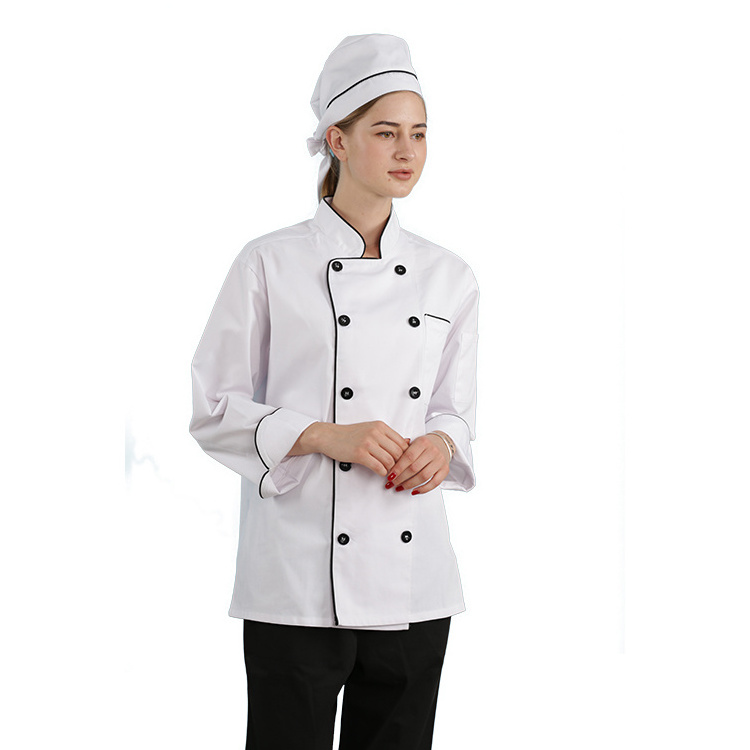 Basic Chef Uniform Jacket Hotel Kitchen Staff Uniform Cook Uniform