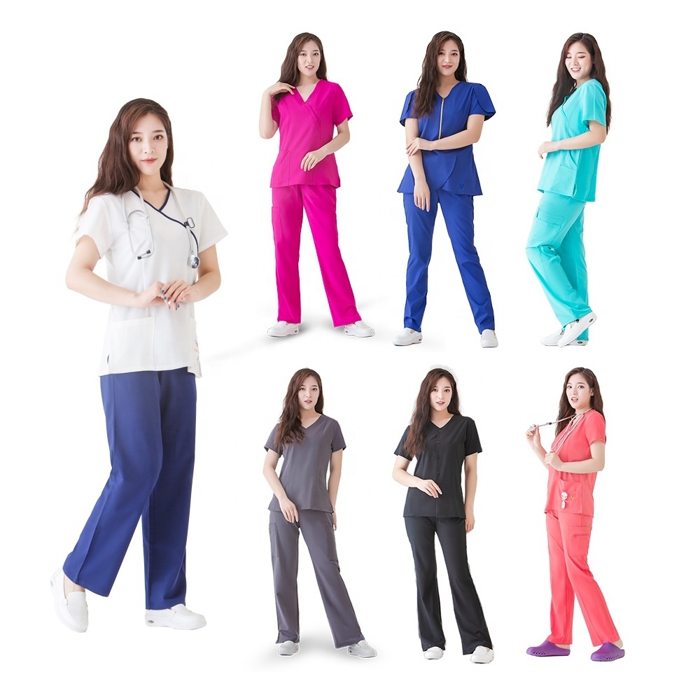 OEM Custom Made Spa Uniforms Spa Scrubs Uniforms Hotel Design Spa Beauty Salon Uniform