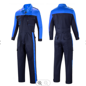 Men's Long Sleeve Mechanic Work Jumpsuit with Multi Pockets Cotton Blend Workwear