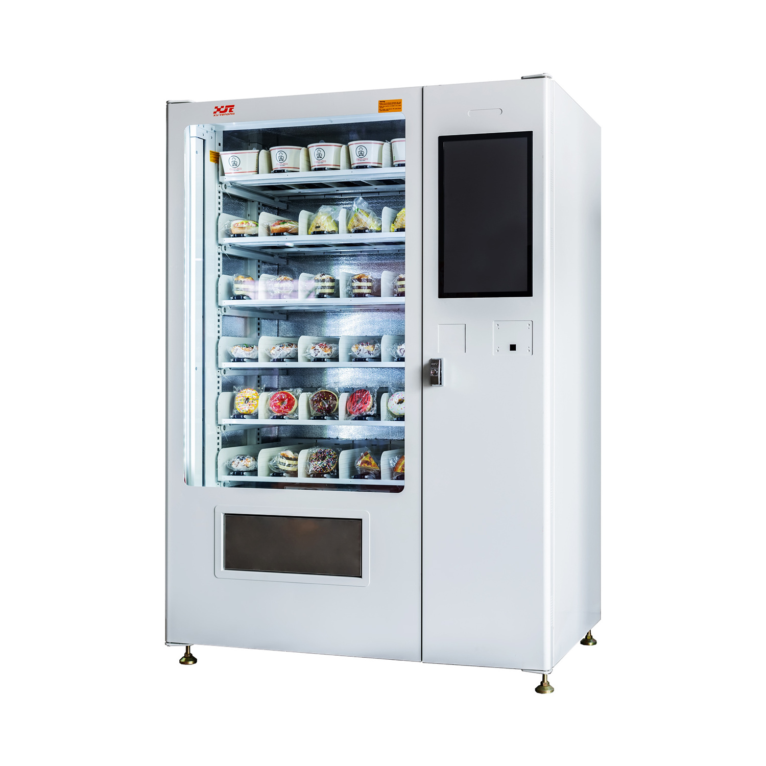 XY 24hrs self-service Hamburger vending machine manufacturer pizza hot dog soup vending machine for sale