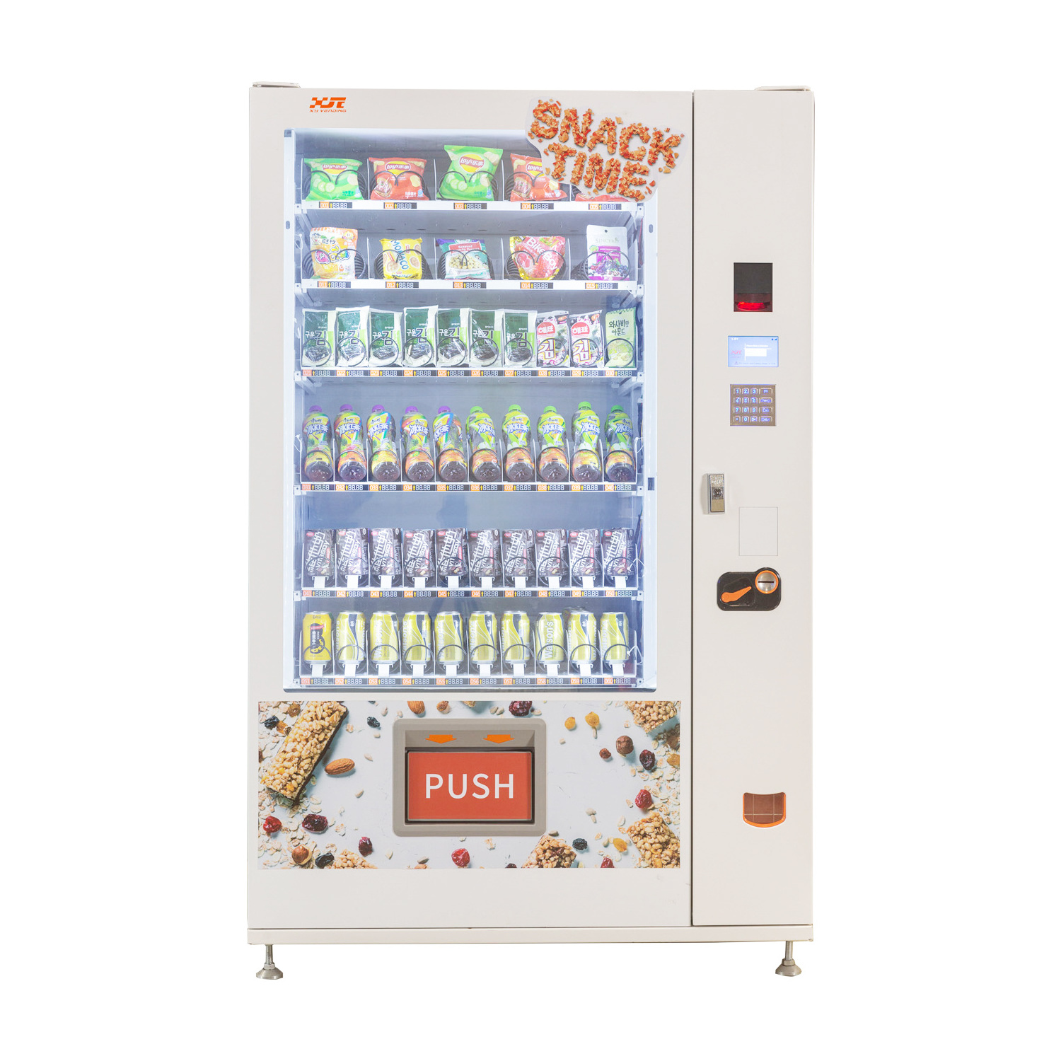 High efficiency power bank mobile phone charging snack and beverage vending machine