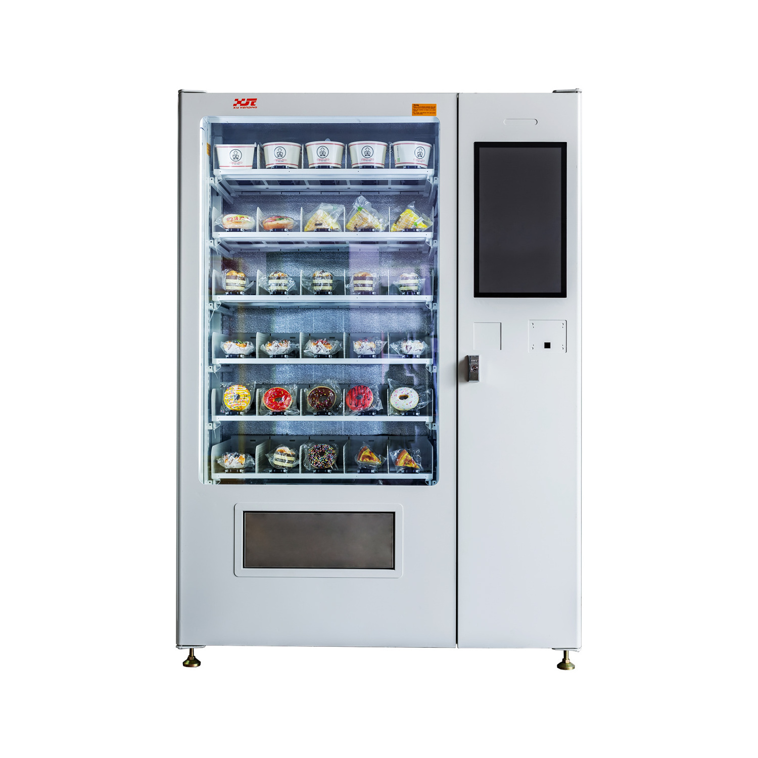 XY 24hrs self-service Hamburger vending machine manufacturer pizza hot dog soup vending machine for sale