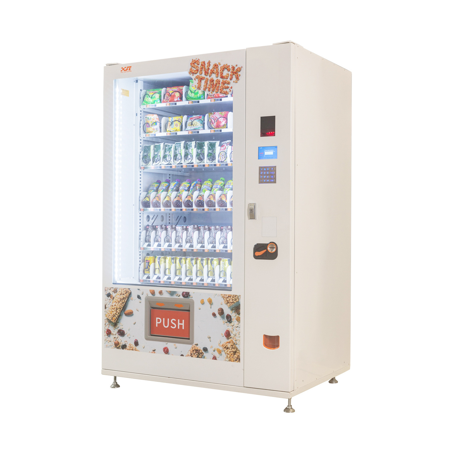 High efficiency power bank mobile phone charging snack and beverage vending machine