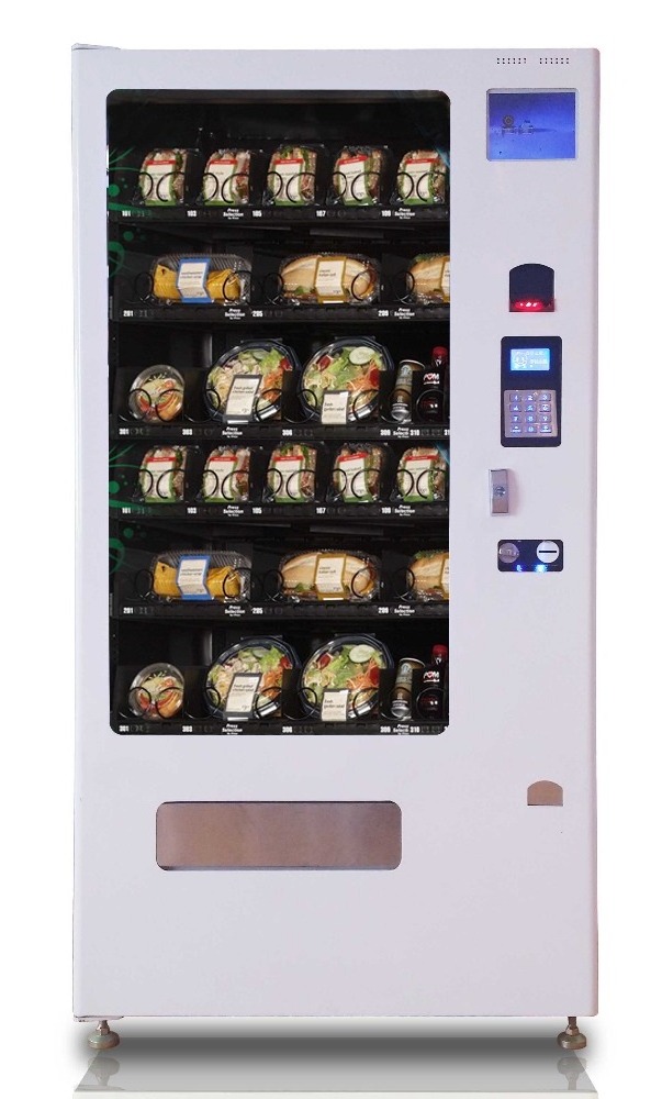 XY 24hrs self-service Hamburger vending machine manufacturer pizza hot dog soup vending machine for sale