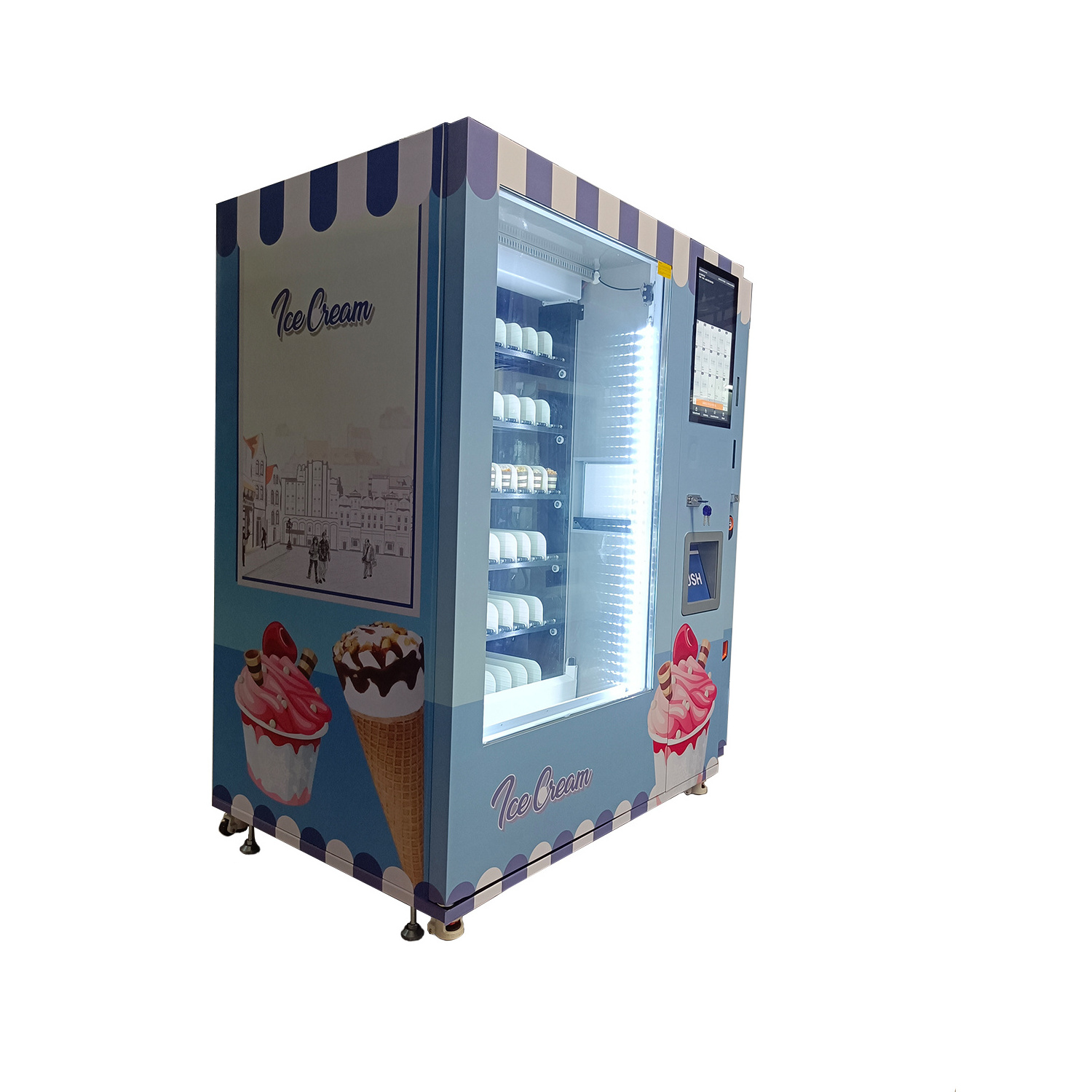 XY Meat Ice Cream Frozen Food Vending Machine For Sale With Elevator