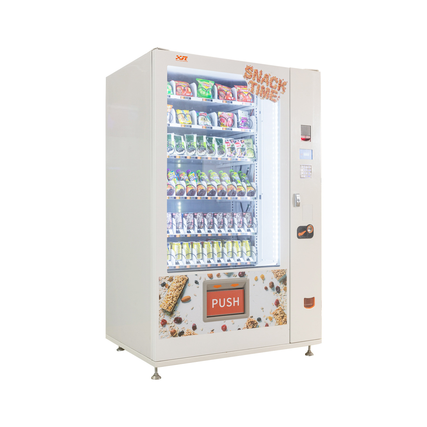 High efficiency power bank mobile phone charging snack and beverage vending machine