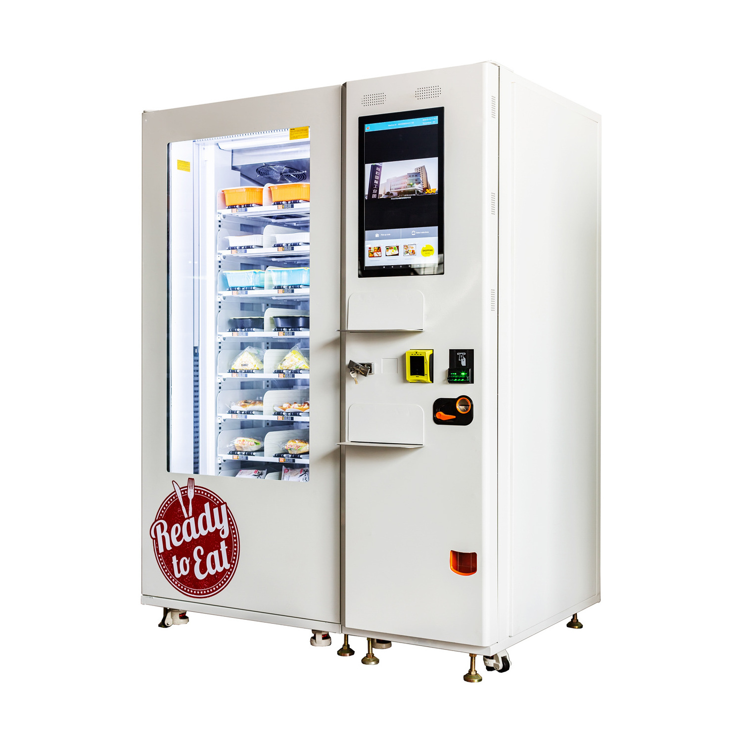 XY automatic fast food breakfast meal lunch box hot food vending machine for office