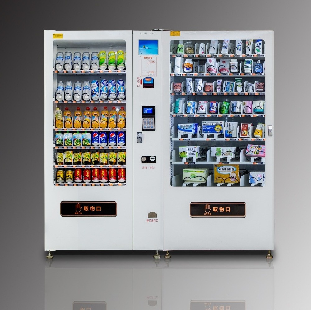 XY combo bottle bottle glass snack vending machine